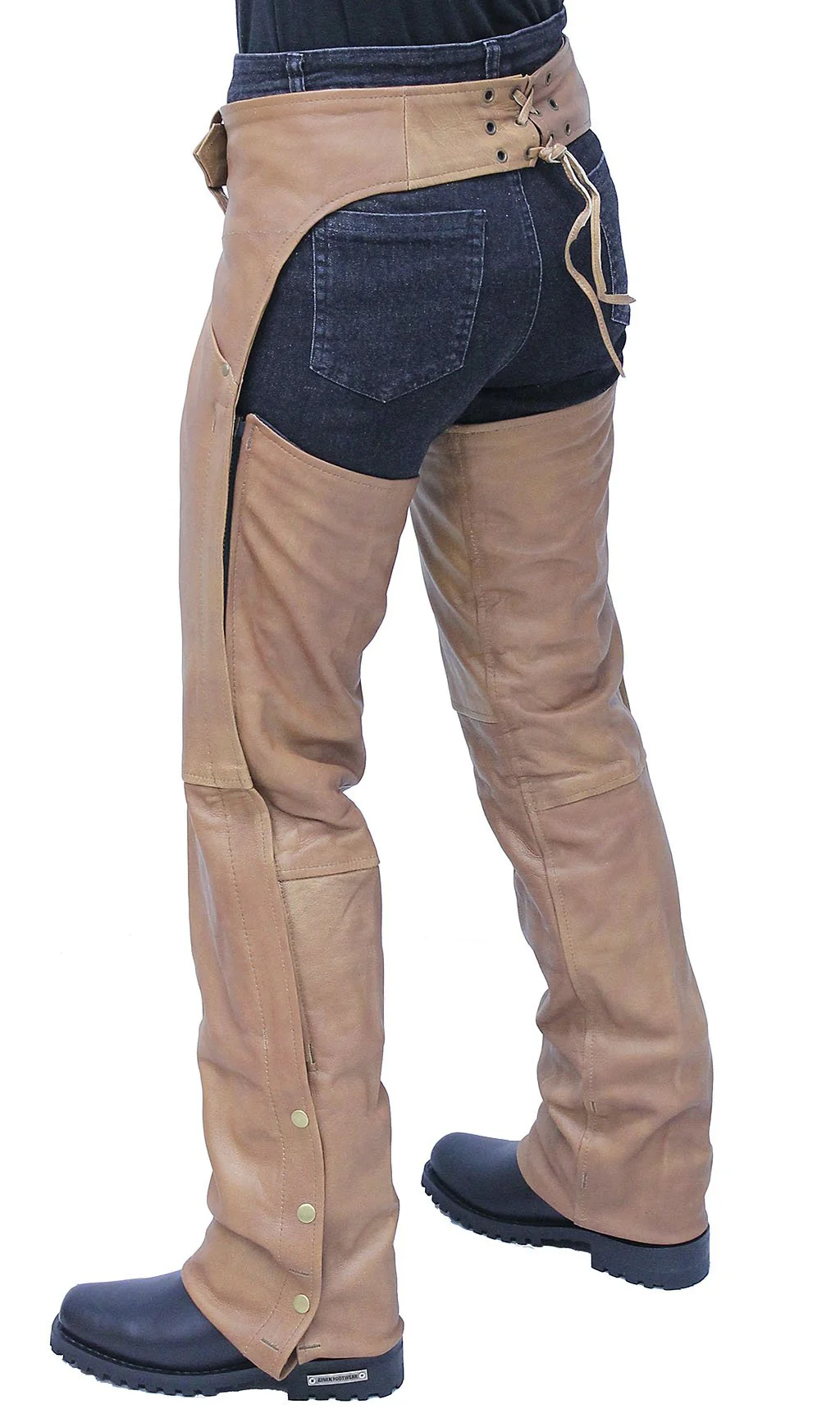 Arizona Brown Leather Pocket Chaps in Lambskin  #CA71741PN - Image 3