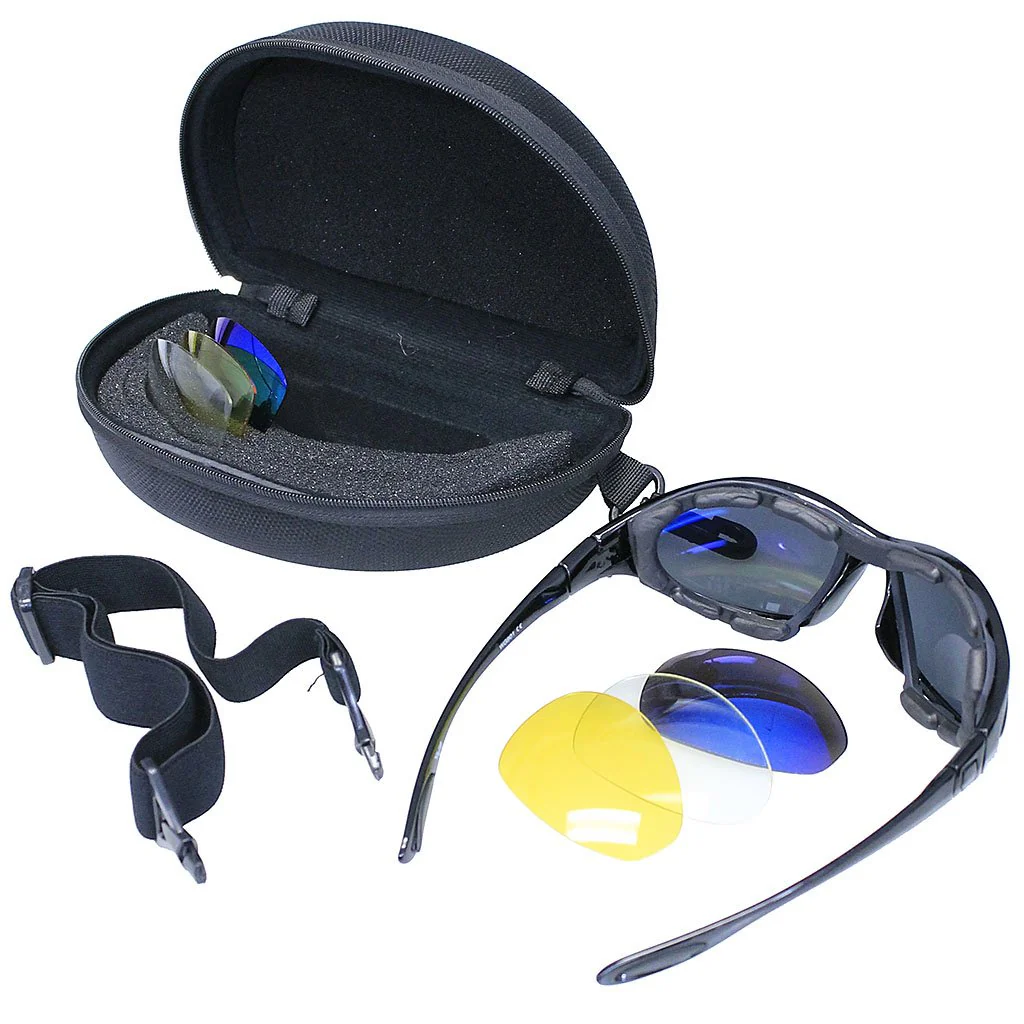 Biker Sunglass Kit Interchangable Lenses and Foam  #SG23980FSCK - Image 5