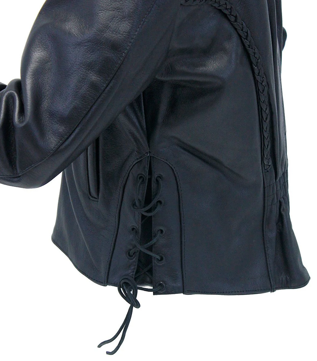 Genuine Leather Motorcycle Jacket for Women #L472ZL (XS-3X) - Image 7