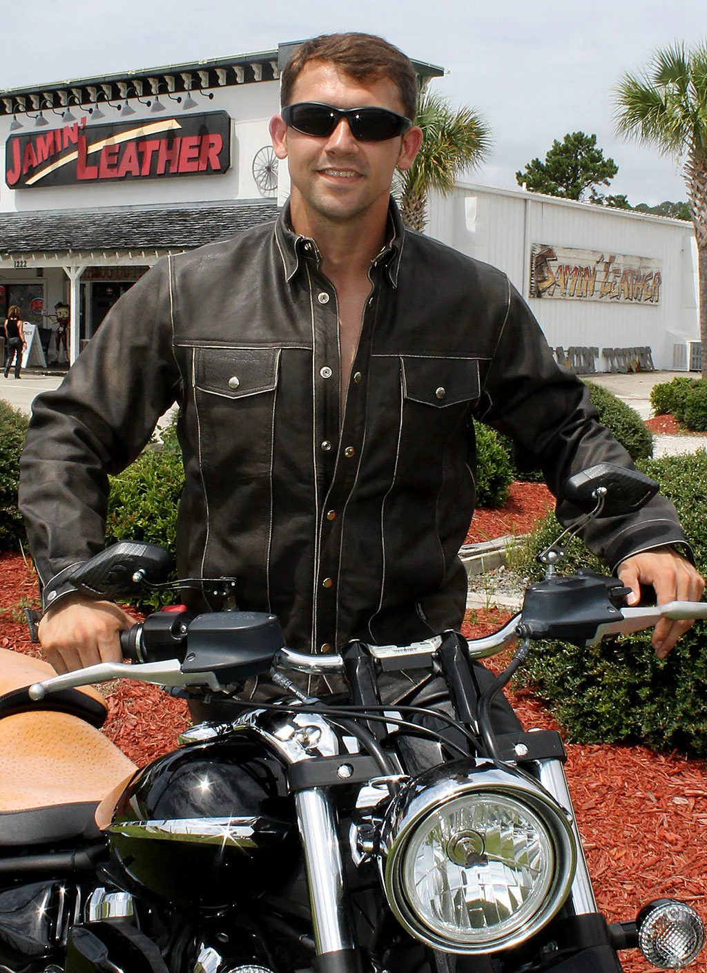 Classic Vintage Leather Shirt - Jean Style Jacket #MSA9012N (XL-2X) - Image 3