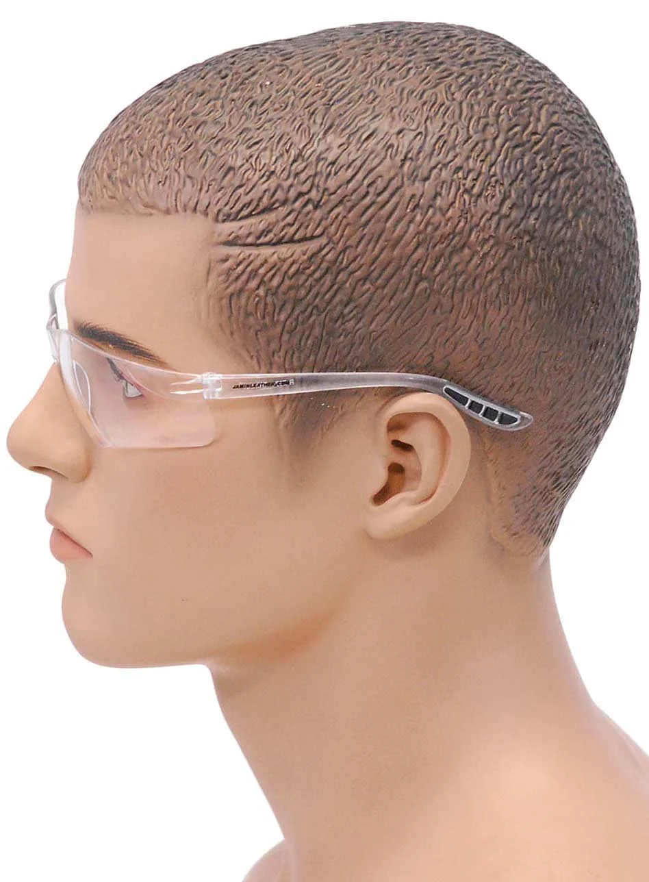 Sporty Anti-Fog Clear Lens Riding Glasses w/Black Temples #SG24543C - Image 3