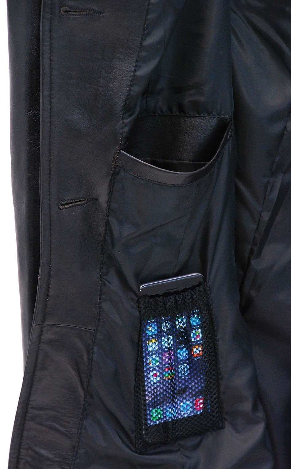 Extra Long Lambskin Leather Trench Coat for Women #L14020LL (L-3X) - Image 3