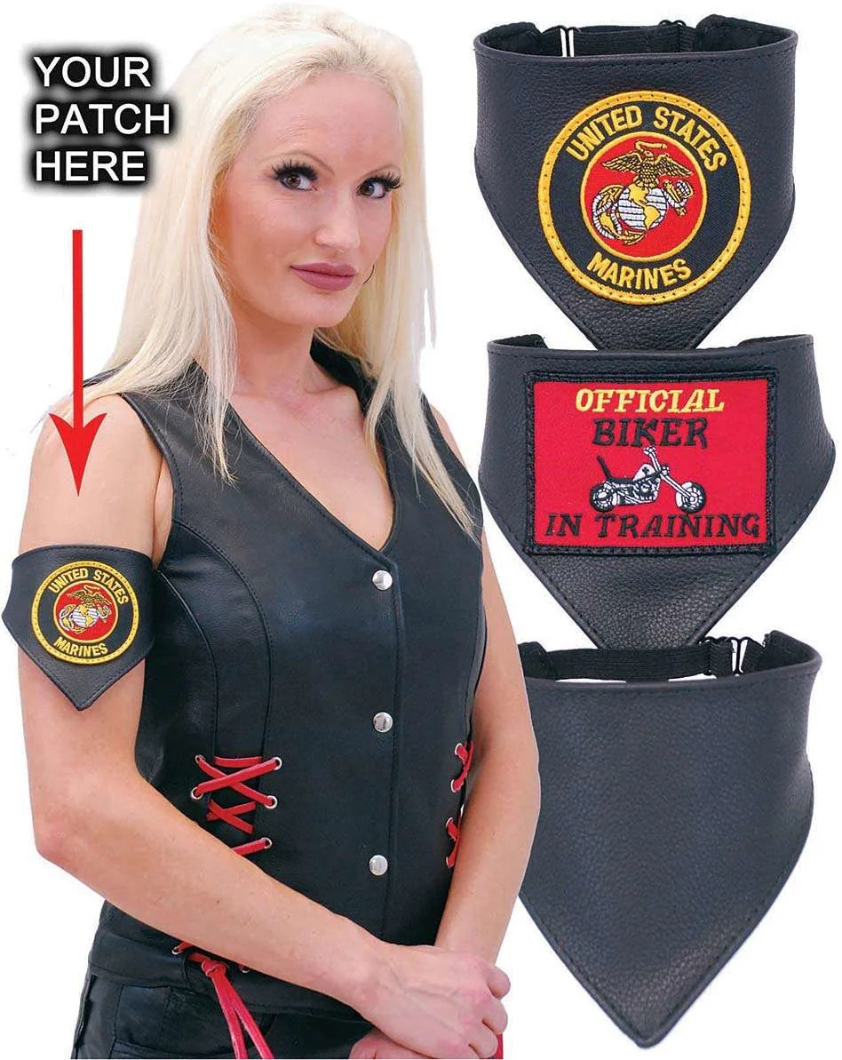 Leather Boot Scarf or Arm Band for Patches #AB13062K - Image 4