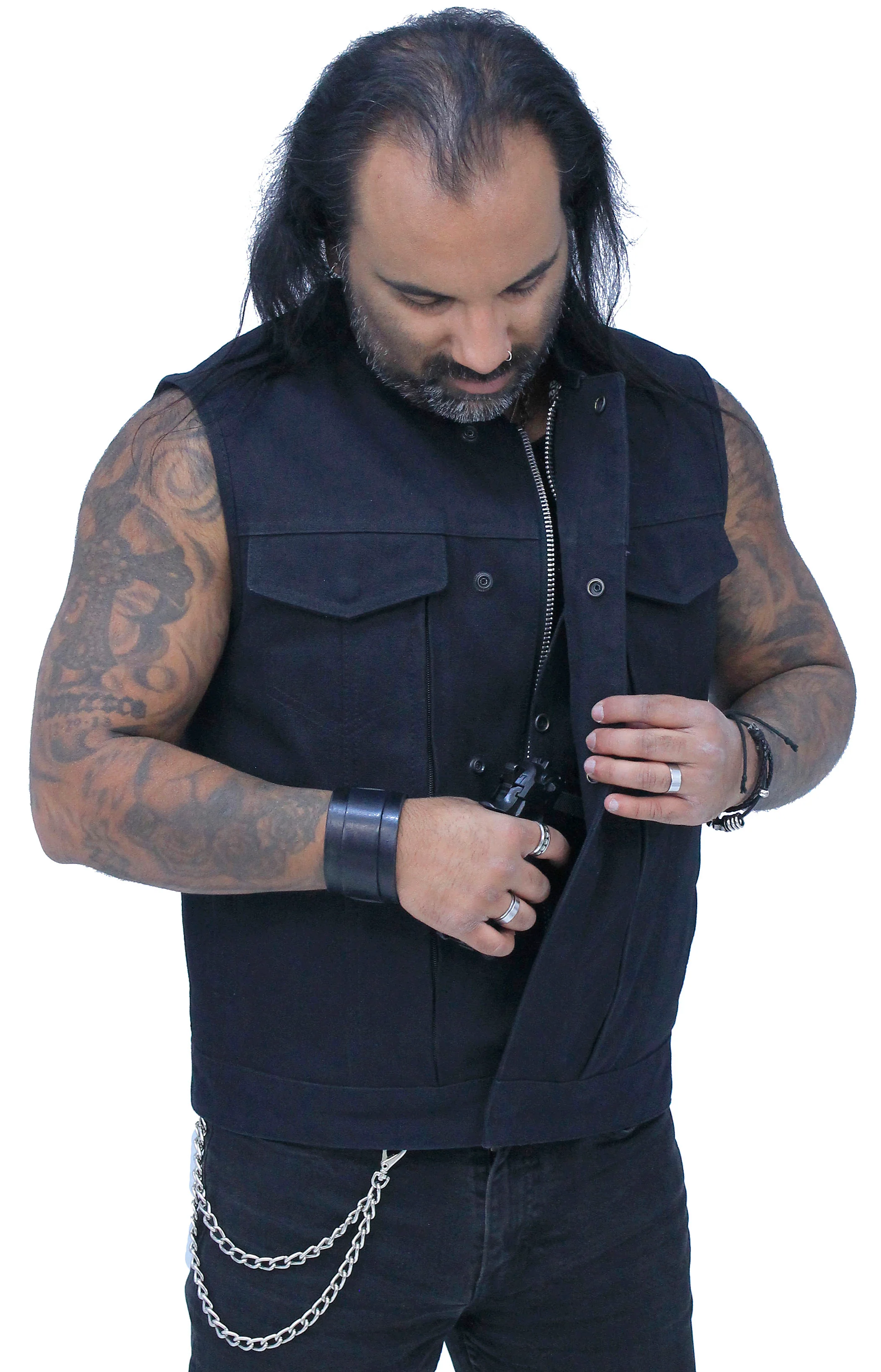 Men's 20oz Heavy Canvas Club Vest w/Easy Access Pocket #VMC6370ZK - Image 3