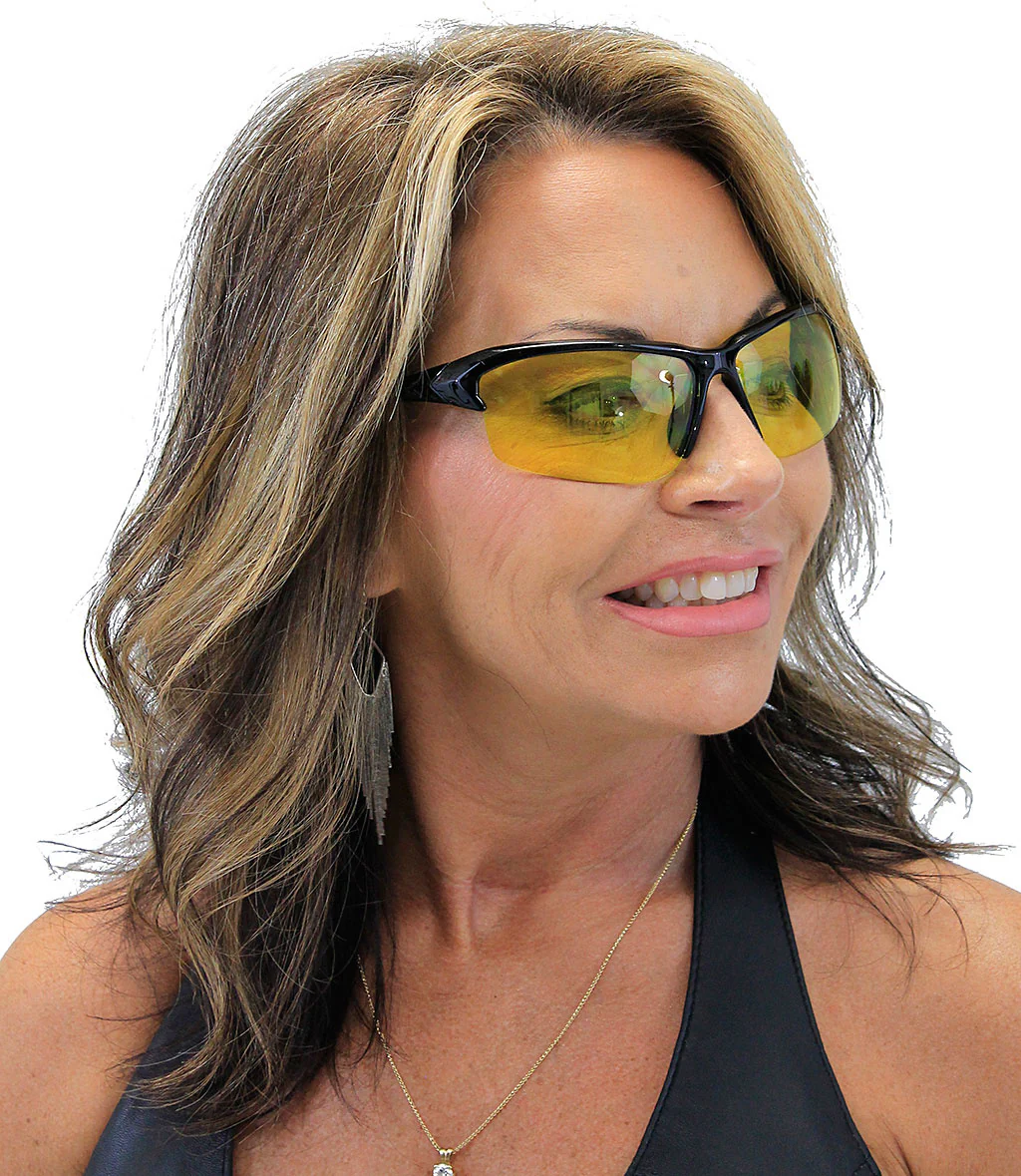 Night Riding Glasses with Yellow Lens #SG2708Y - Image 3