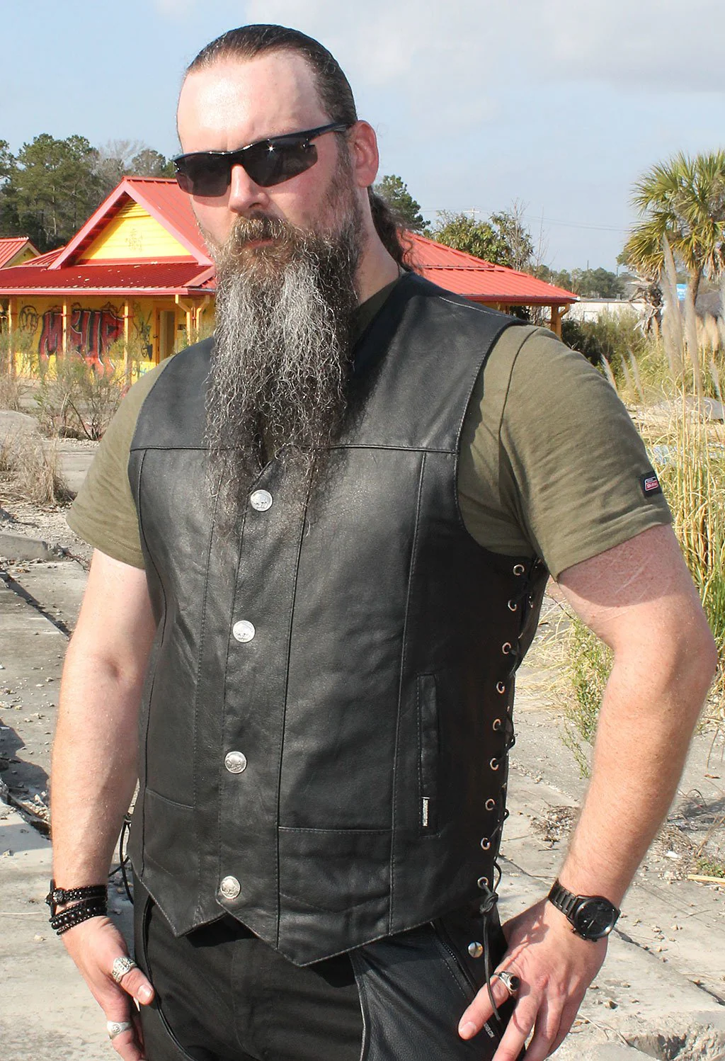 Premium Buffalo Nickel Snap Vest w/Concealed Pockets #VM3701NGLK - Image 5
