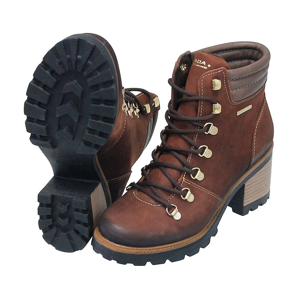 Rustic Brown Ankle Boot w/Lug Sole & Heel #BL132102LN () - Image 3