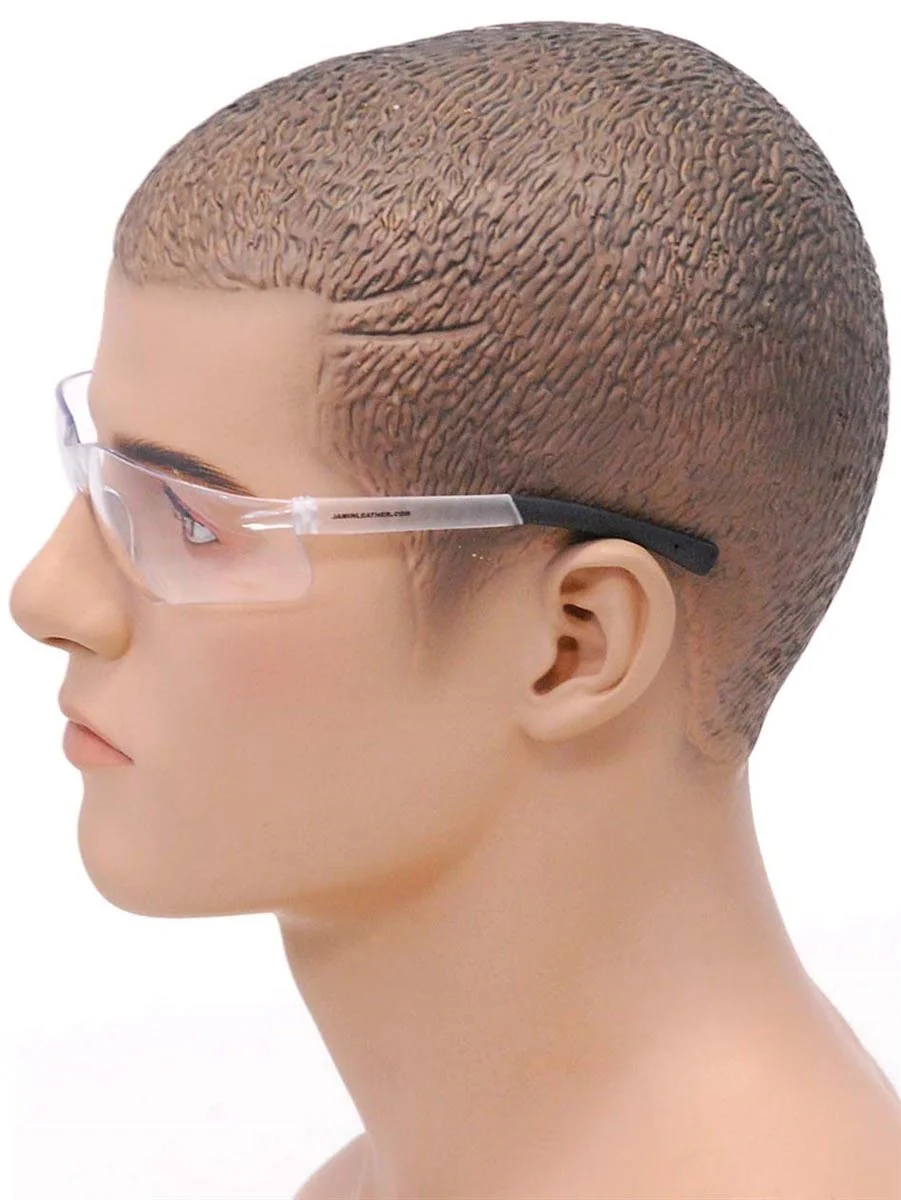 Scratch Resistant Clear Lens Riding Glasses w/Rubberized Temples #SG30802C - Image 3