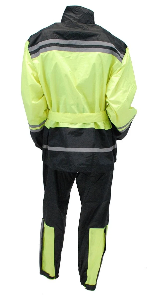 Unisex Two Piece Green & Black Rain Suit #RS1940GNK - Image 3