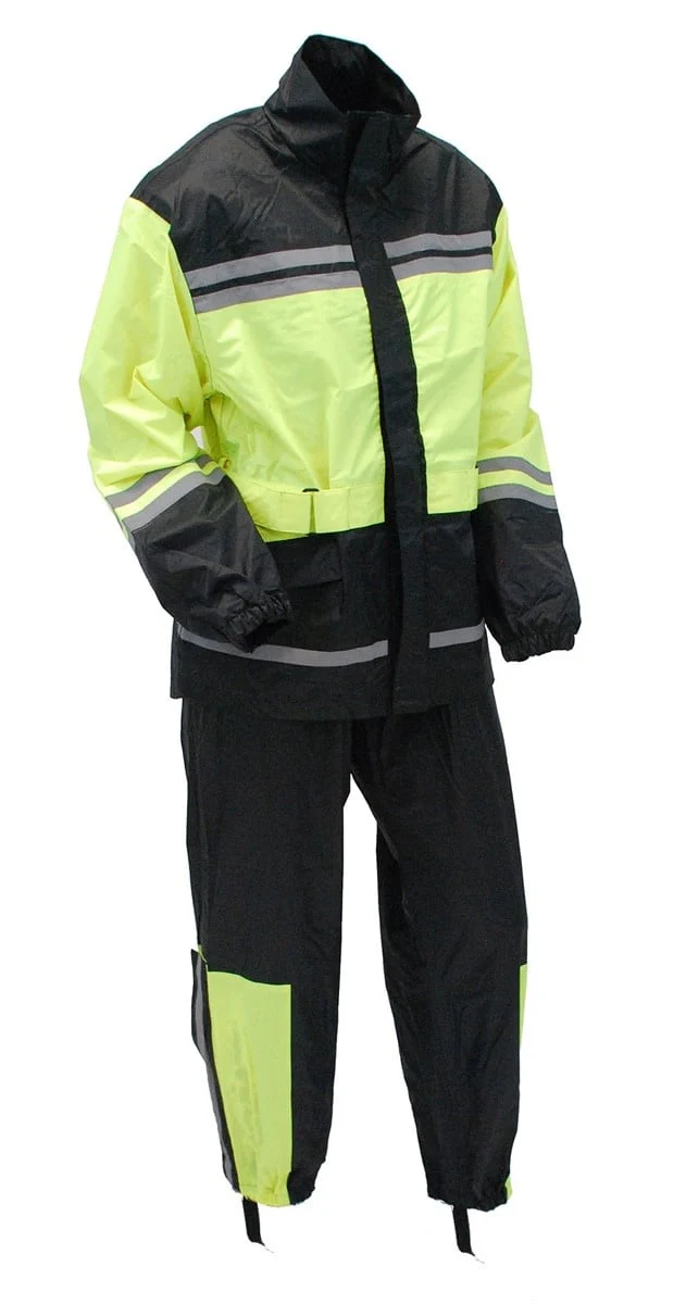 Unisex Two Piece Green & Black Rain Suit #RS1940GNK - Image 5
