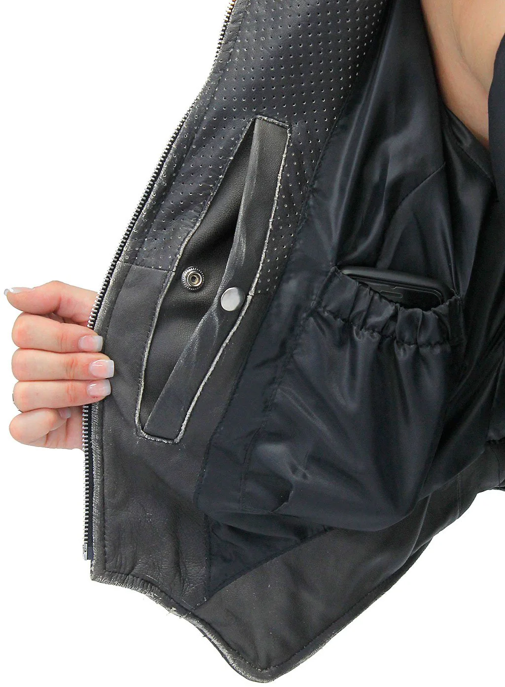 Women's Brown Steampunk Leather Jacket w/Concealed Pocket #LA15070XZZN () - Image 3