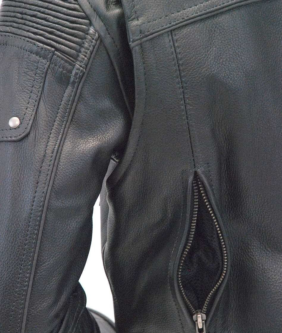 Women's Ultimate Black Racer Vented Motorcycle Jacket #L68330VZRK (XS-L) - Image 7